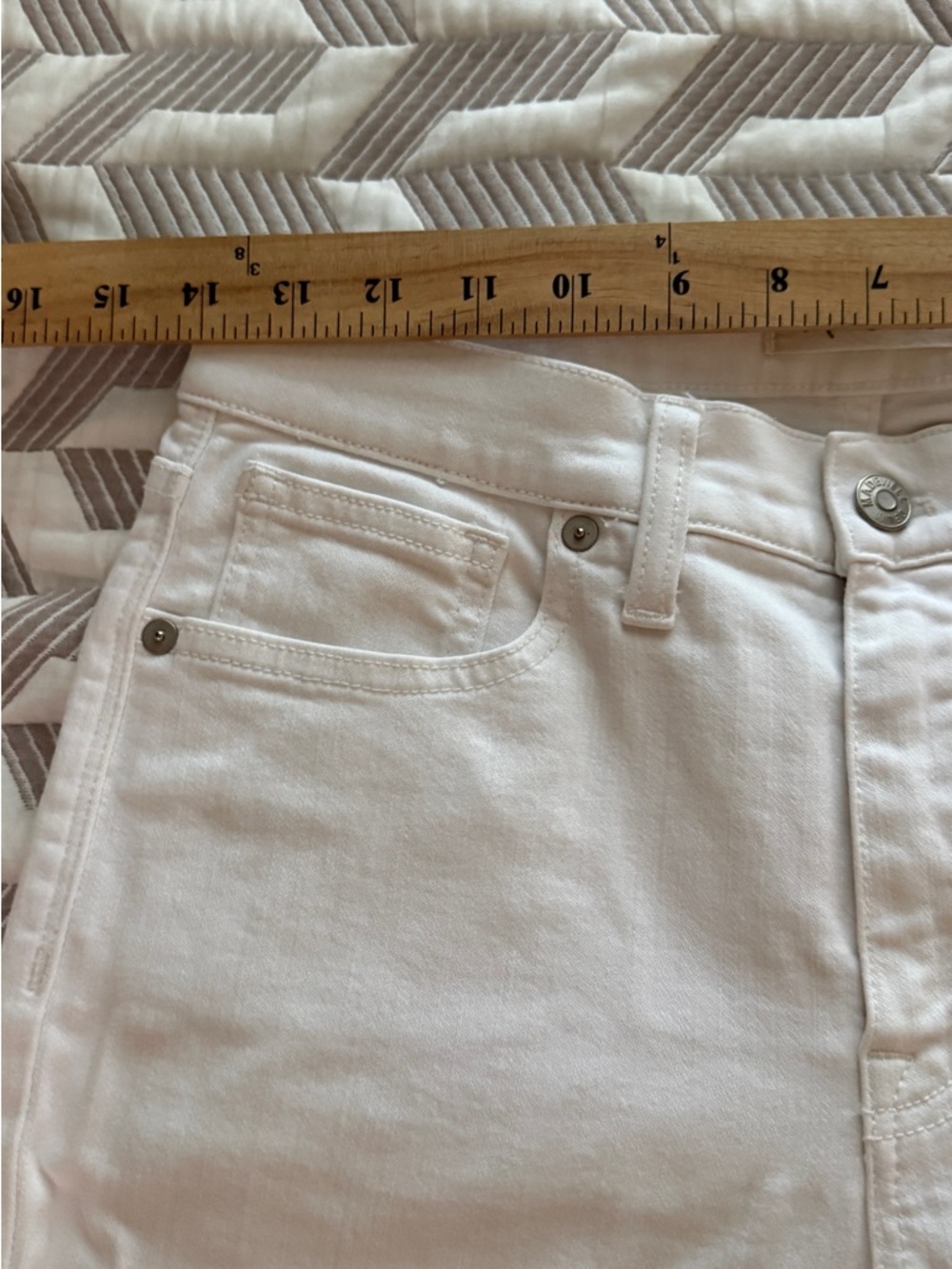 Madewell 9" High Riser Skinny Jeans White 27T - Picture 6 of 11